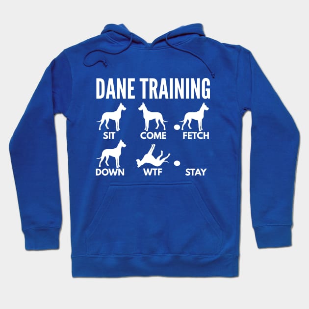 Great Dane Training Dane Dog Tricks Hoodie by DoggyStyles